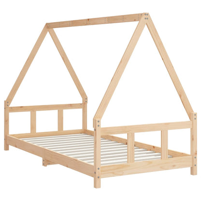 Kinderbedframe 90X190 Cm Massief Grenenhout