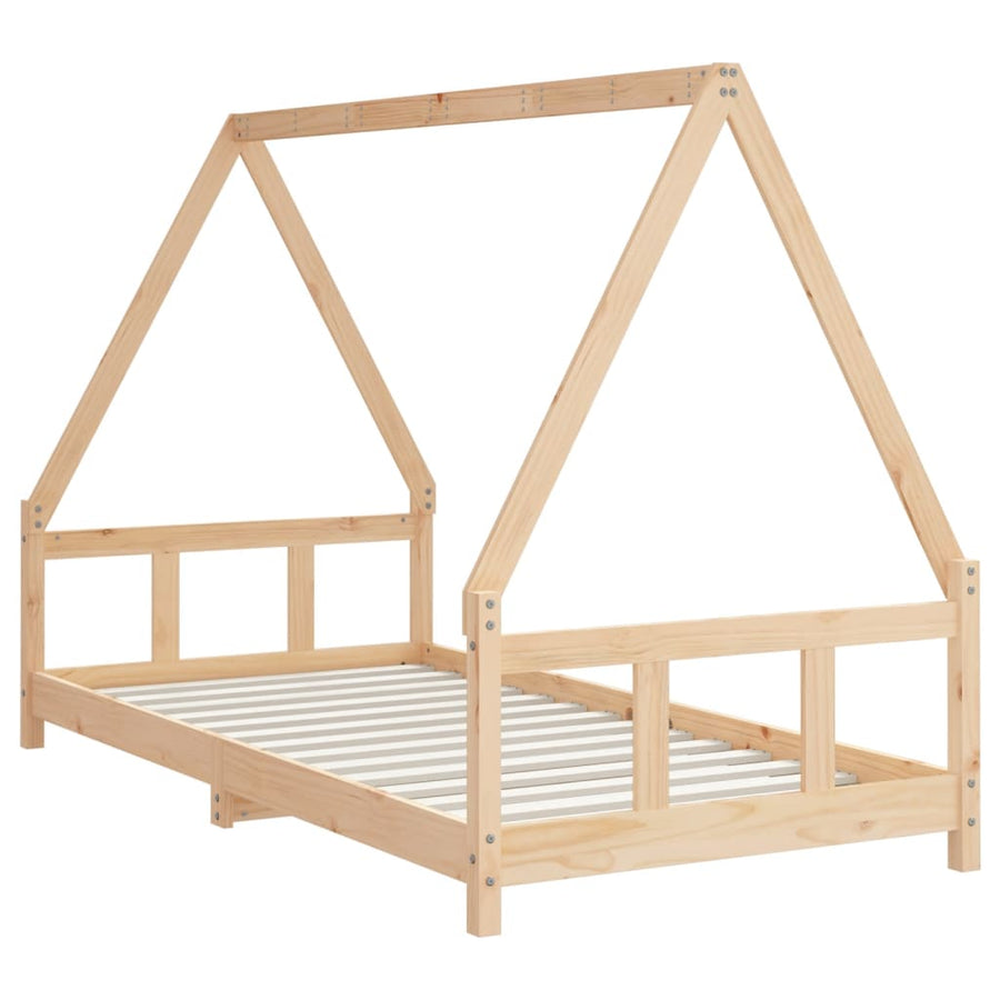 Kinderbedframe 90X190 Cm Massief Grenenhout