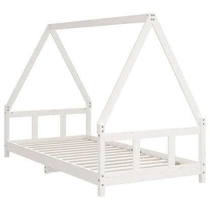 Kinderbedframe 90X190 Cm Massief Grenenhout Wit
