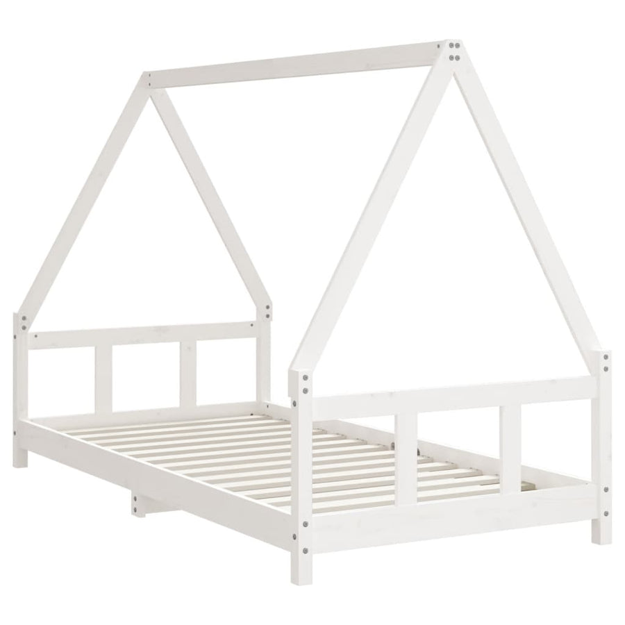 Kinderbedframe 90X190 Cm Massief Grenenhout Wit