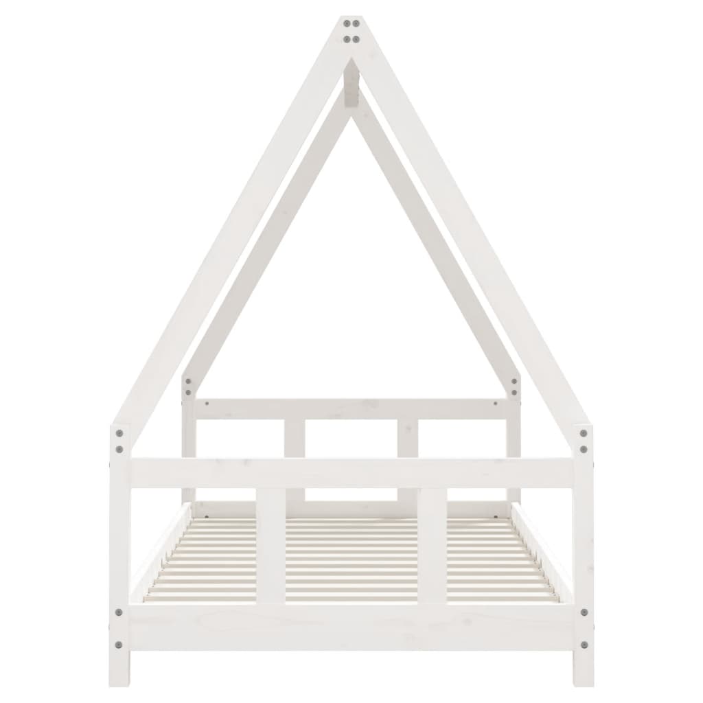 Kinderbedframe 90X190 Cm Massief Grenenhout Wit