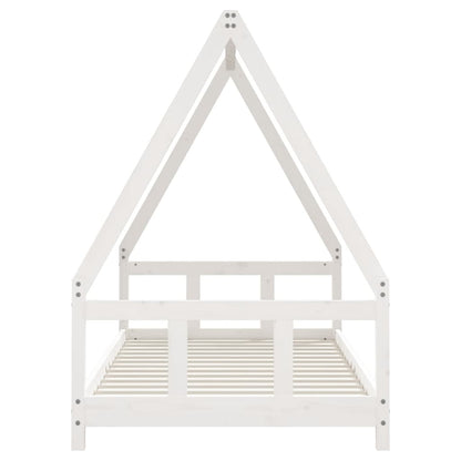 Kinderbedframe 90X190 Cm Massief Grenenhout Wit