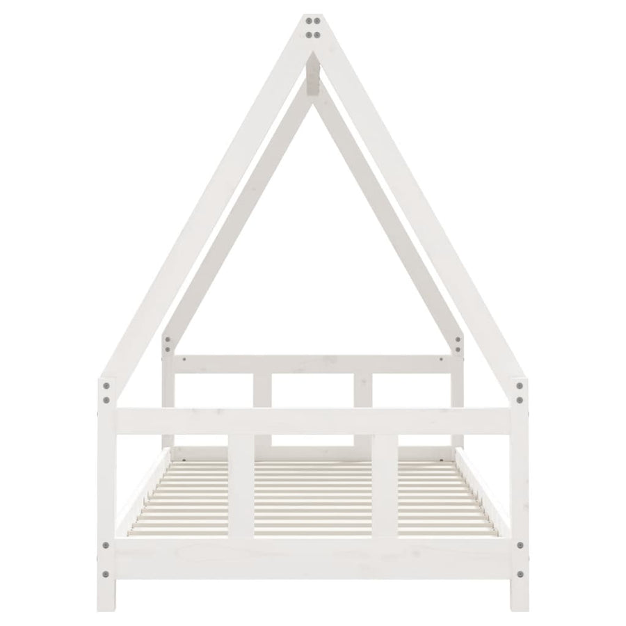 Kinderbedframe 90X190 Cm Massief Grenenhout Wit