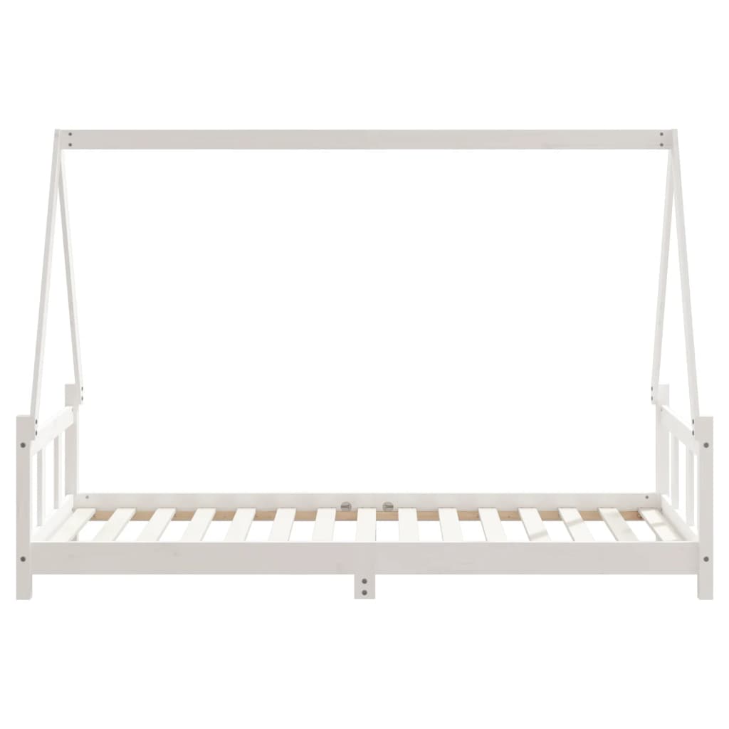 Kinderbedframe 90X190 Cm Massief Grenenhout Wit
