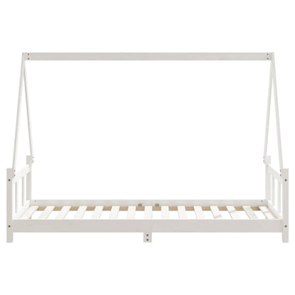 Kinderbedframe 90X190 Cm Massief Grenenhout Wit