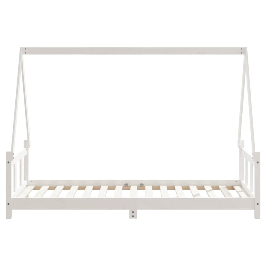 Kinderbedframe 90X190 Cm Massief Grenenhout Wit