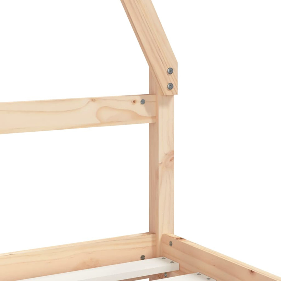 Kinderbedframe Met Lades 80X200 Cm Massief Grenenhout