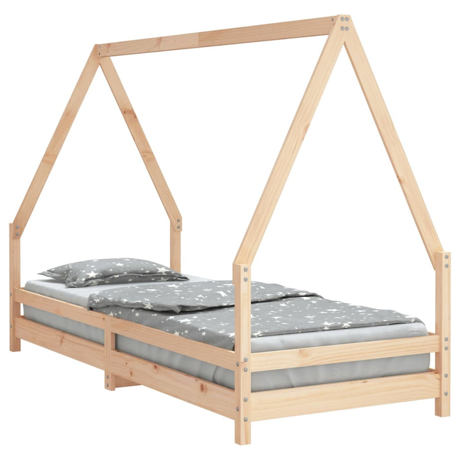 Kinderbedframe 80X200 Cm Massief Grenenhout