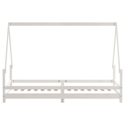 Kinderbedframe 80X200 Cm Massief Grenenhout Wit