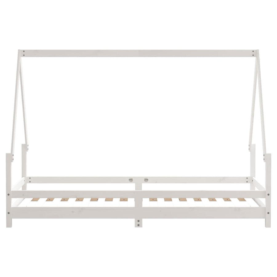 Kinderbedframe 80X200 Cm Massief Grenenhout Wit