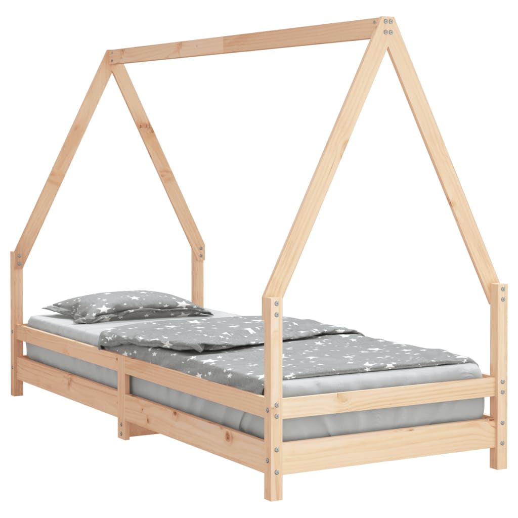 Kinderbedframe 90X200 Cm Massief Grenenhout