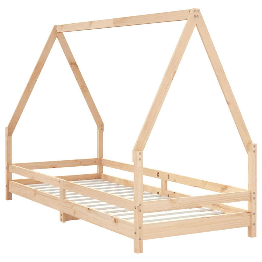 Kinderbedframe 90X200 Cm Massief Grenenhout