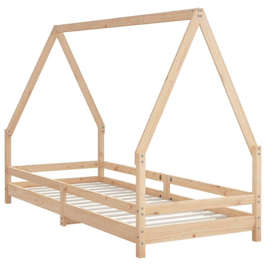 Kinderbedframe 90X200 Cm Massief Grenenhout