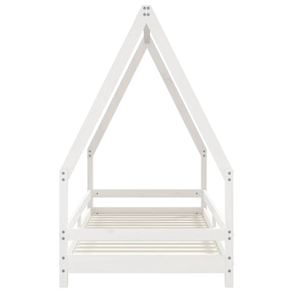 Kinderbedframe 90X200 Cm Massief Grenenhout Wit