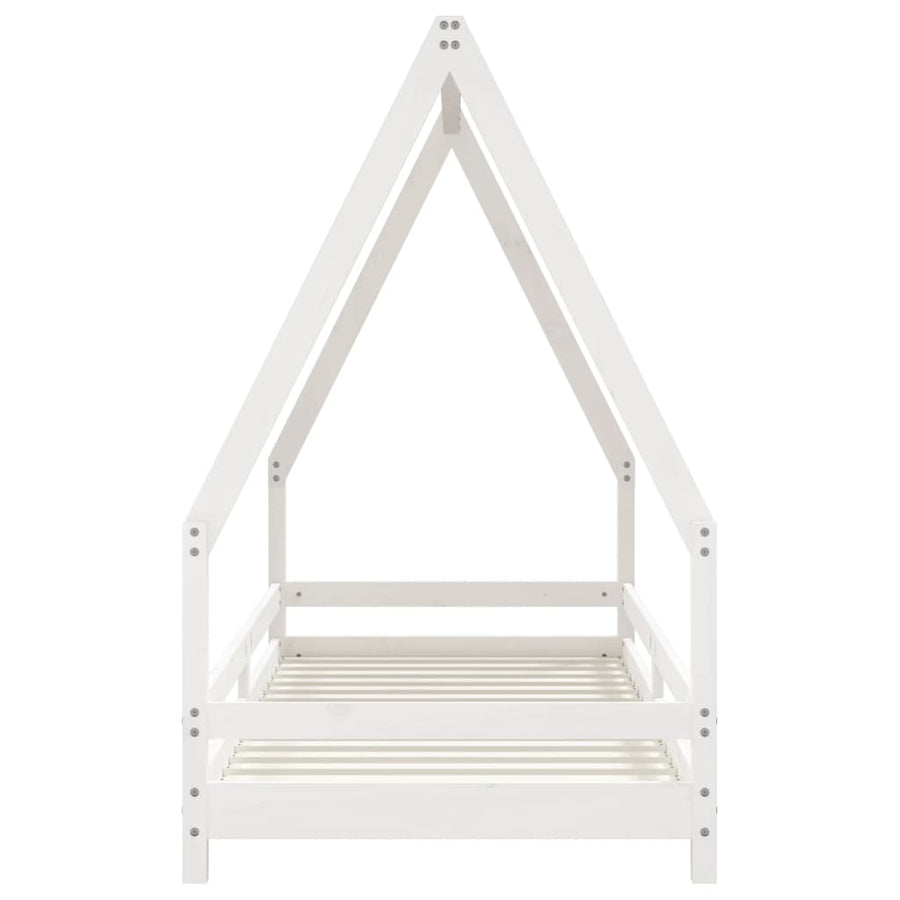 Kinderbedframe 90X200 Cm Massief Grenenhout Wit