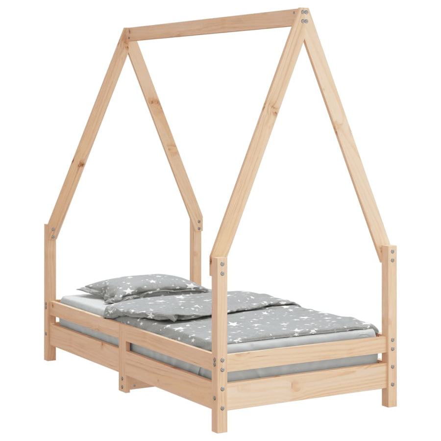 Kinderbedframe 70X140 Cm Massief Grenenhout