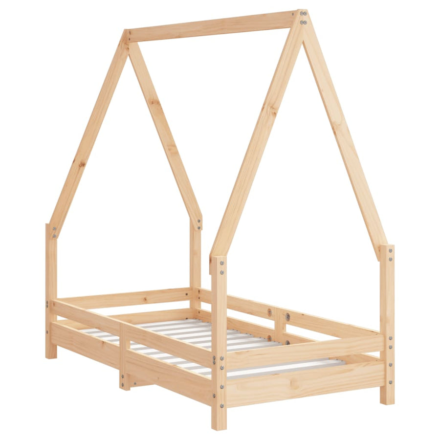 Kinderbedframe 70X140 Cm Massief Grenenhout