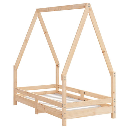 Kinderbedframe 70X140 Cm Massief Grenenhout