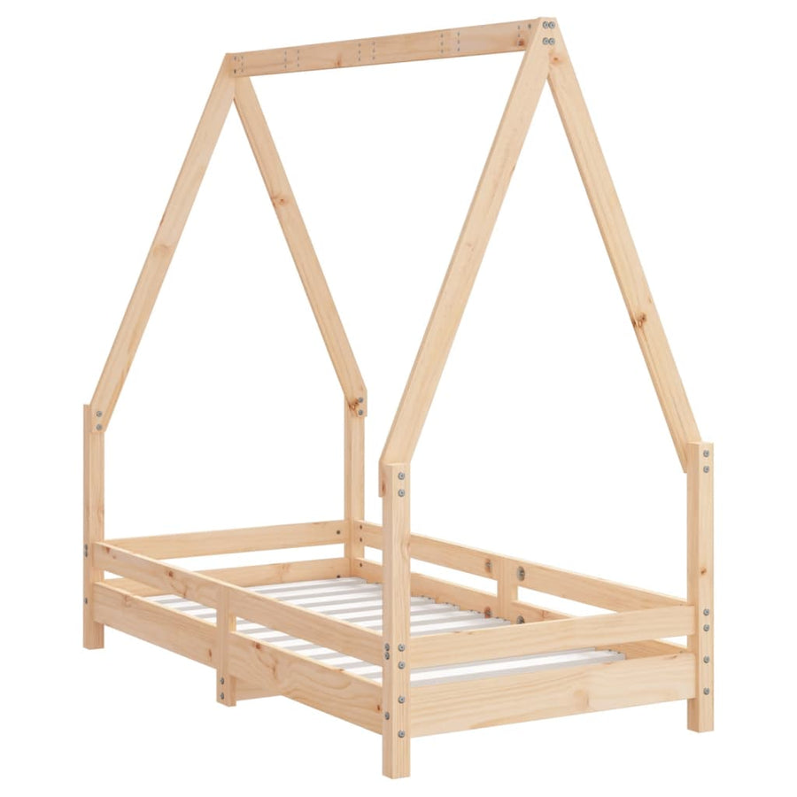 Kinderbedframe 70X140 Cm Massief Grenenhout