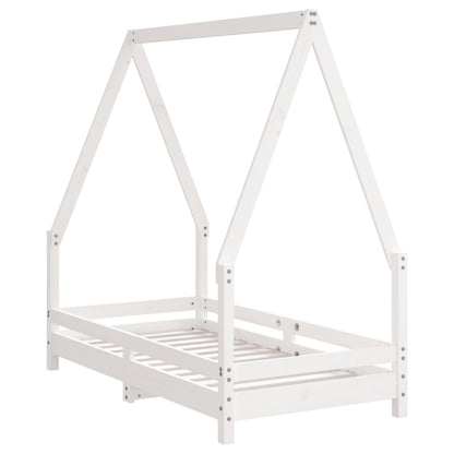 Kinderbedframe 70X140 Cm Massief Grenenhout Wit