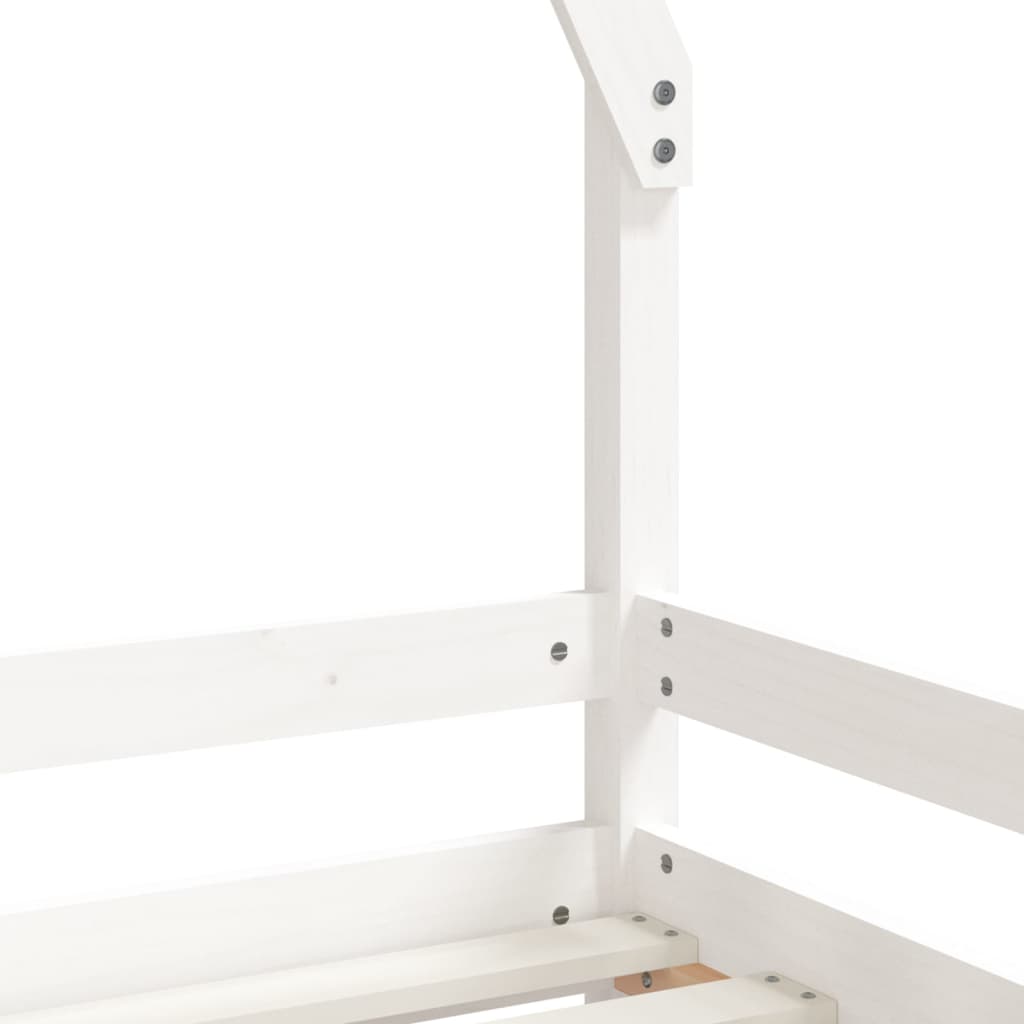 Kinderbedframe 70X140 Cm Massief Grenenhout Wit