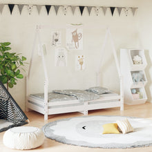 Kinderbedframe 70X140 Cm Massief Grenenhout Wit