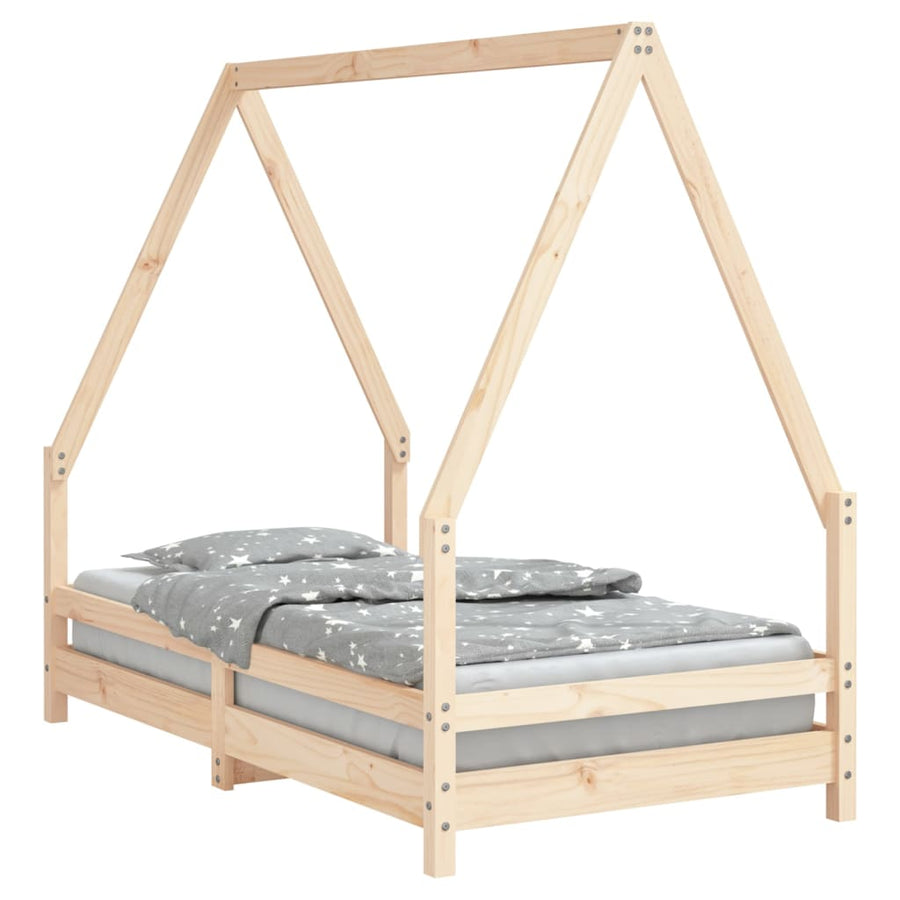 Kinderbedframe Massief Grenenhout 80 x 160 cm Naturel