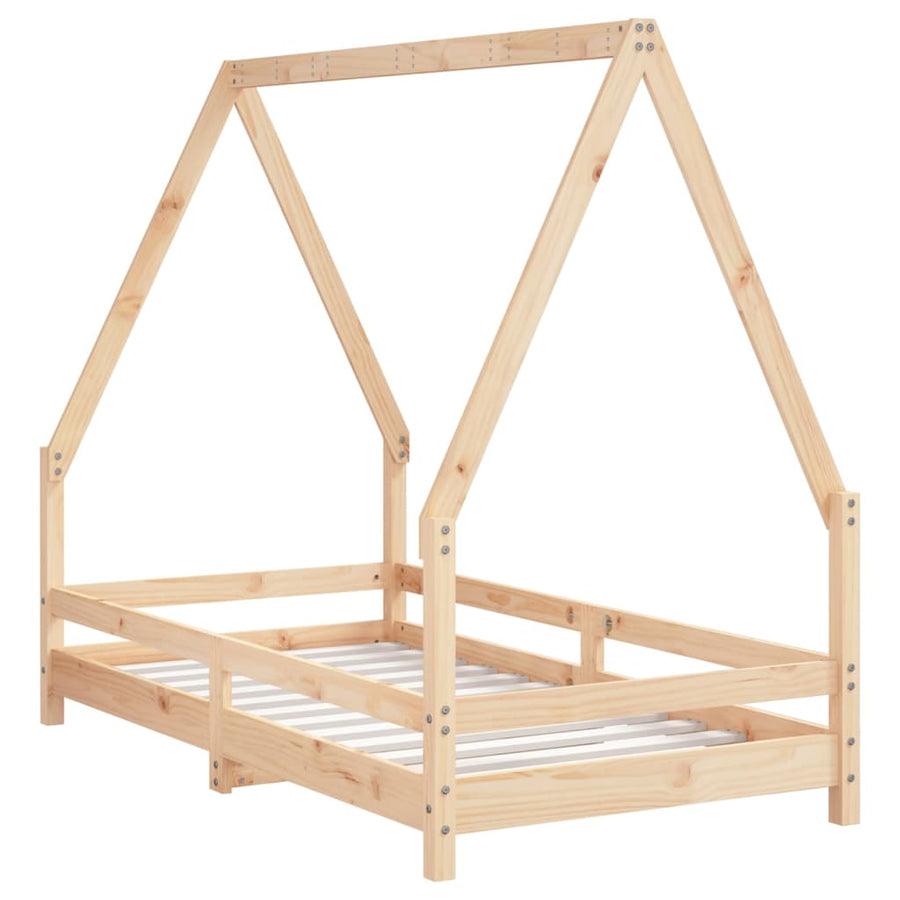 Kinderbedframe Massief Grenenhout 80 x 160 cm Naturel