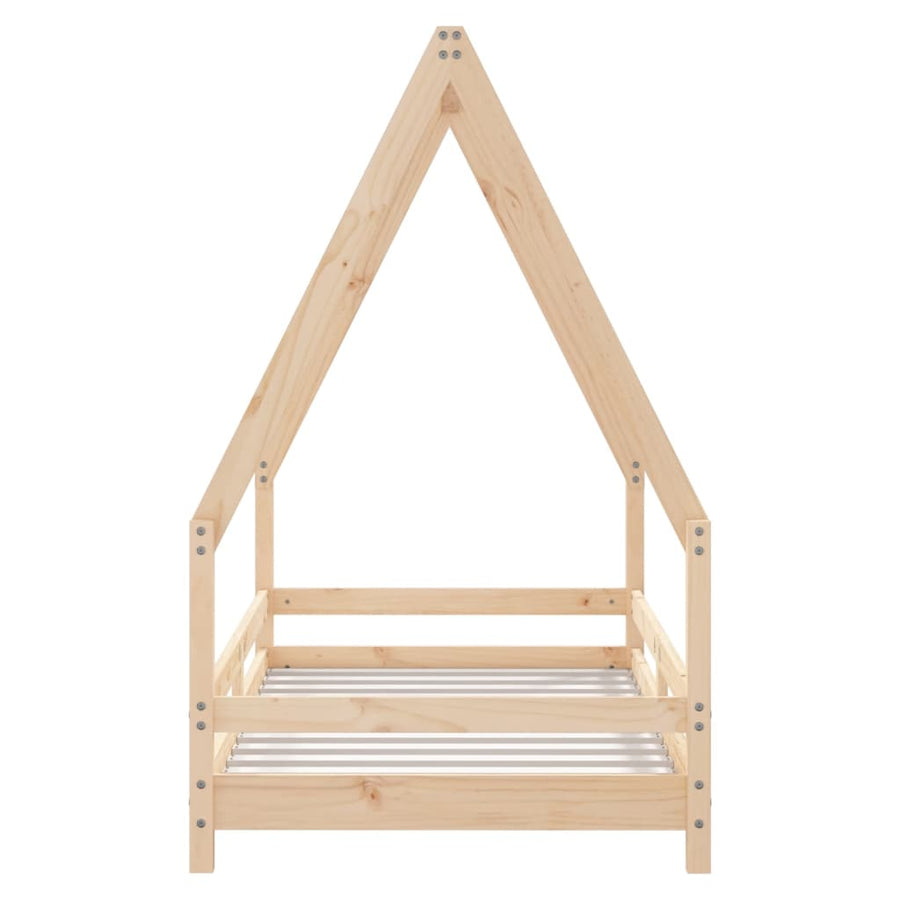 Kinderbedframe Massief Grenenhout 80 x 160 cm Naturel
