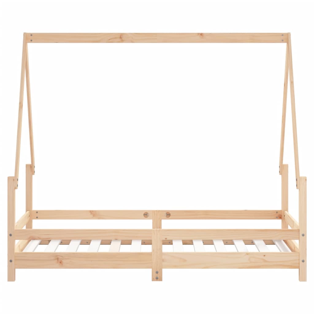 Kinderbedframe Massief Grenenhout 80 x 160 cm Naturel