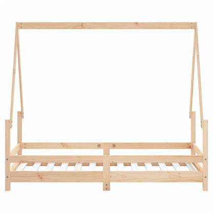 Kinderbedframe Massief Grenenhout 80 x 160 cm Naturel