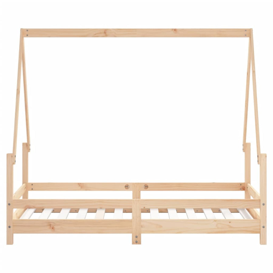 Kinderbedframe Massief Grenenhout 80 x 160 cm Naturel