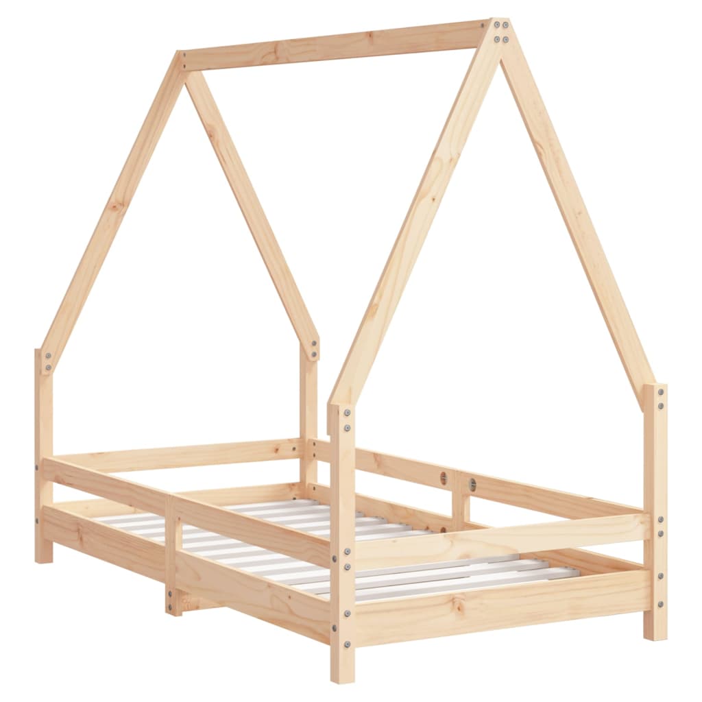 Kinderbedframe Massief Grenenhout 80 x 160 cm Naturel