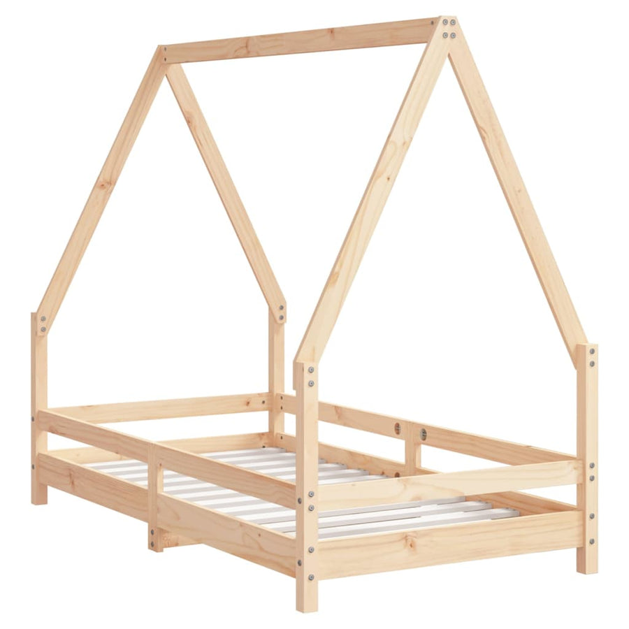 Kinderbedframe Massief Grenenhout 80 x 160 cm Naturel