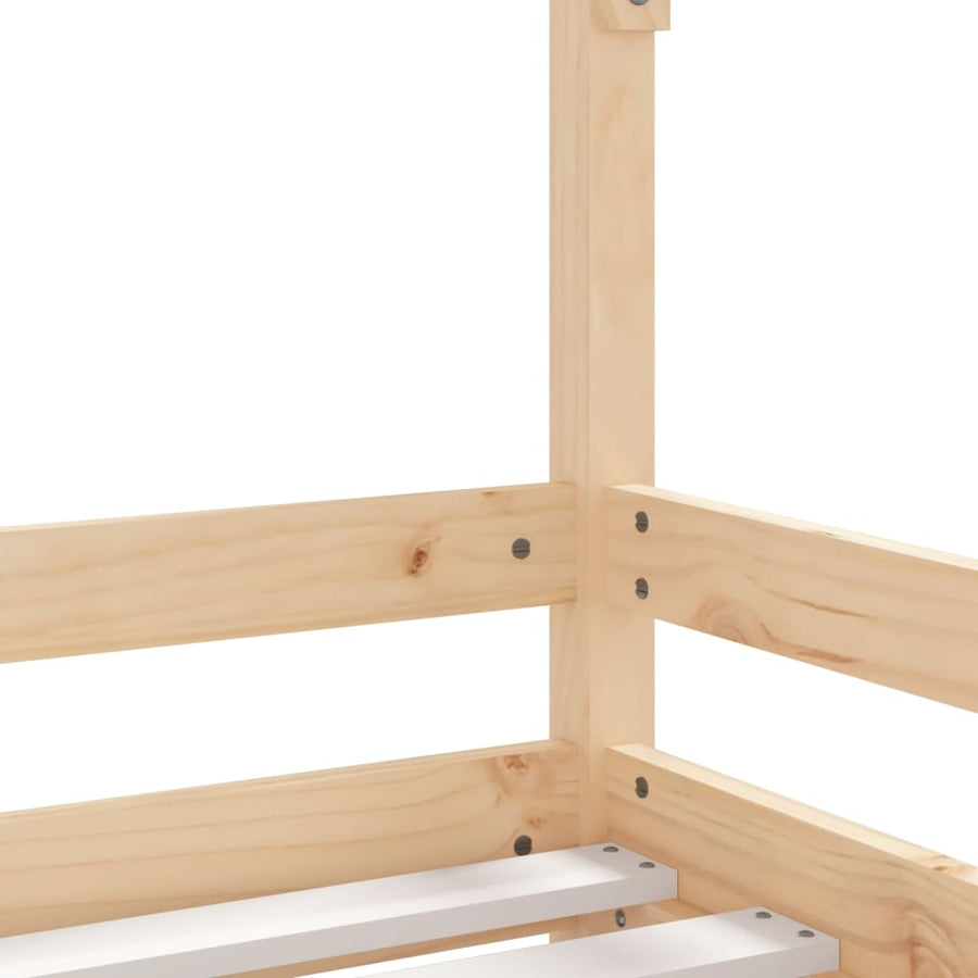 Kinderbedframe Massief Grenenhout 80 x 160 cm Naturel