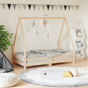 Kinderbedframe 80x160 cm massief grenenhout naturel