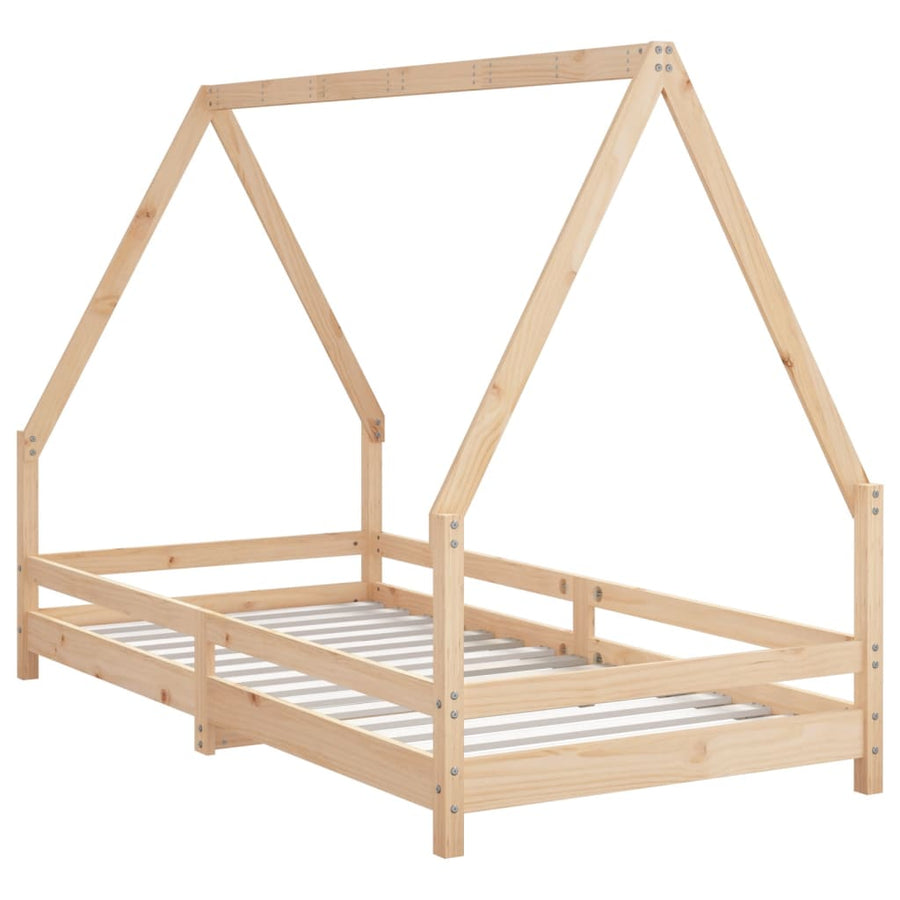 Kinderbedframe 90X190 Cm Massief Grenenhout
