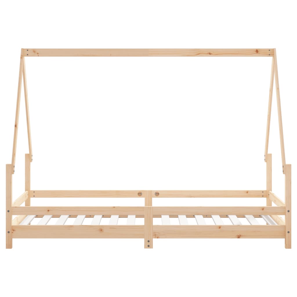 Kinderbedframe 90X190 Cm Massief Grenenhout