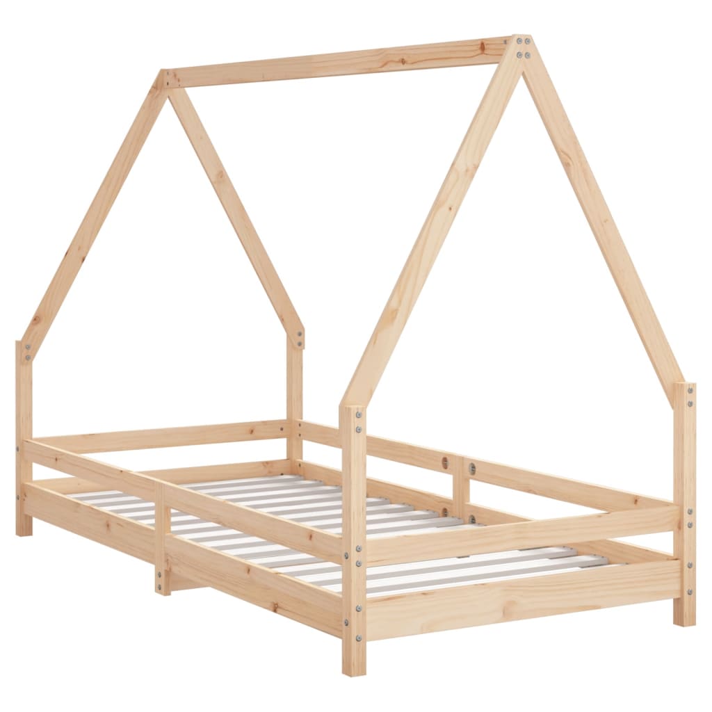 Kinderbedframe 90X190 Cm Massief Grenenhout