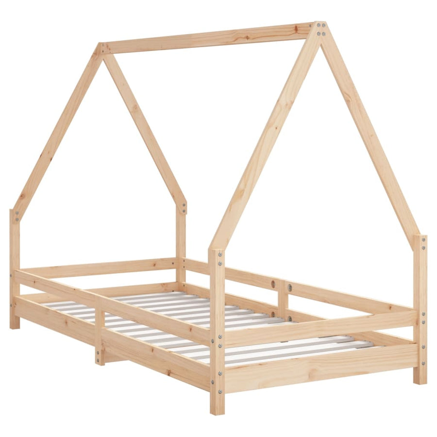 Kinderbedframe 90X190 Cm Massief Grenenhout