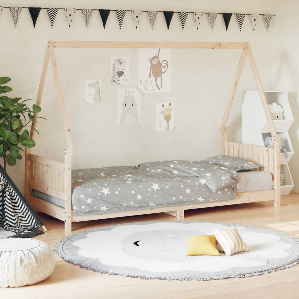Kinderbedframe 80X200 Cm Massief Grenenhout