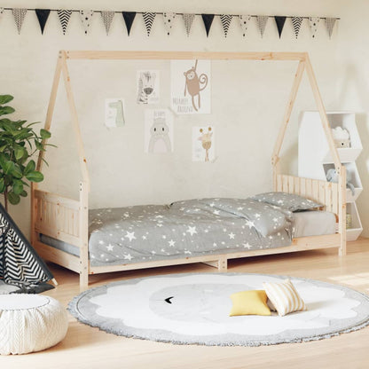 Kinderbedframe 80X200 Cm Massief Grenenhout