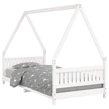 Kinderbedframe 90X200 Cm Massief Grenenhout Wit