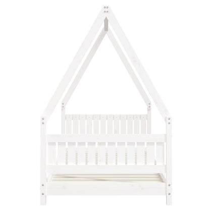 Kinderbedframe 90X200 Cm Massief Grenenhout Wit