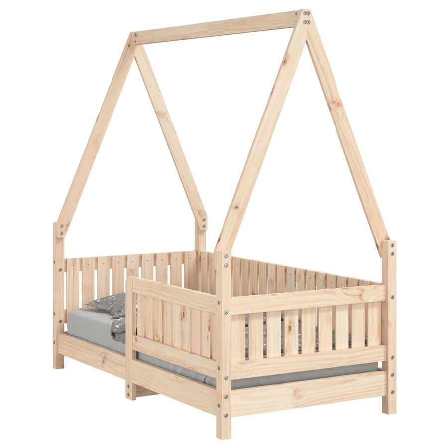 Kinderbedframe Massief Grenenhout 70 x 140 cm Naturel