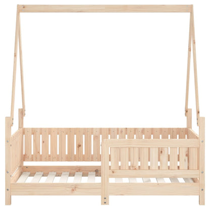 Kinderbedframe Massief Grenenhout 70 x 140 cm Naturel