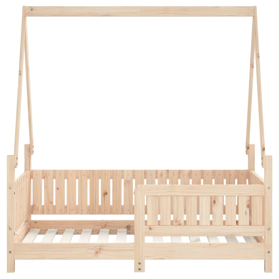 Kinderbedframe Massief Grenenhout 70 x 140 cm Naturel