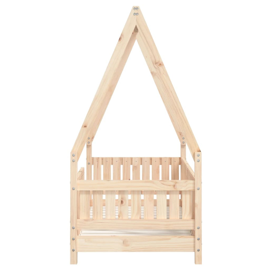 Kinderbedframe Massief Grenenhout 70 x 140 cm Naturel