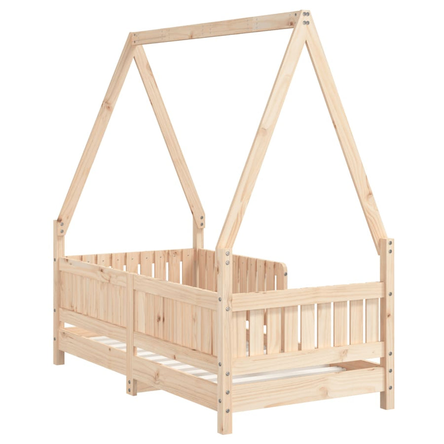 Kinderbedframe Massief Grenenhout 70 x 140 cm Naturel