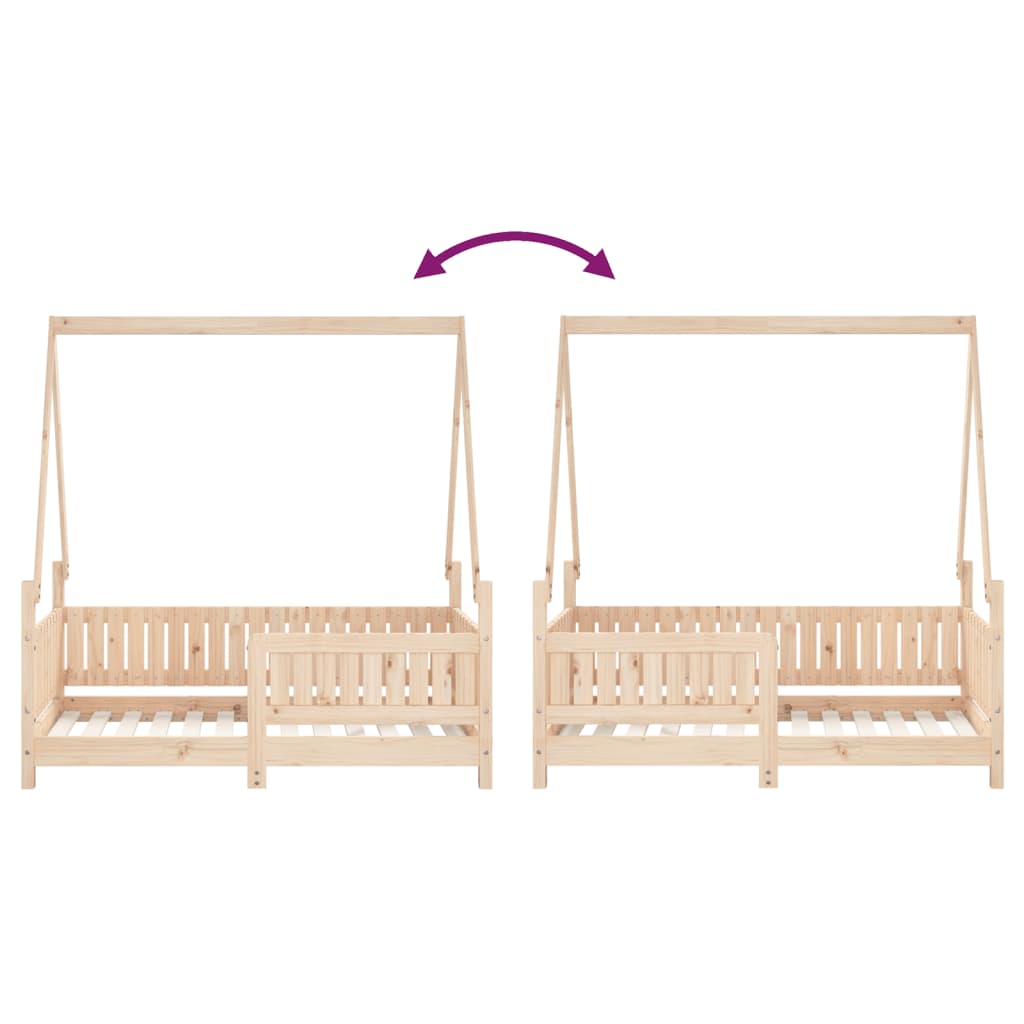 Kinderbedframe Massief Grenenhout 70 x 140 cm Naturel